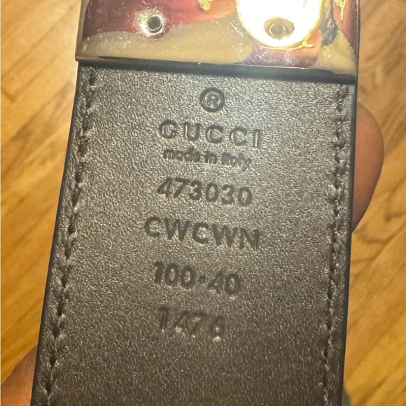 MEN’S REVERSIBLE GUCCI SIGNATURE BELT SIZE 100 EU 40 US - Picture 4 of 9